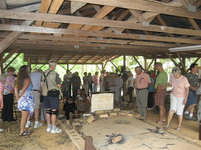 Opening the kiln